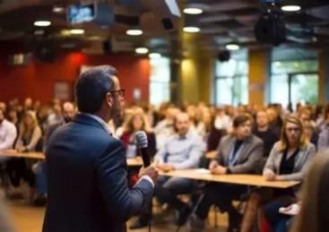 Audience at a corporate conference